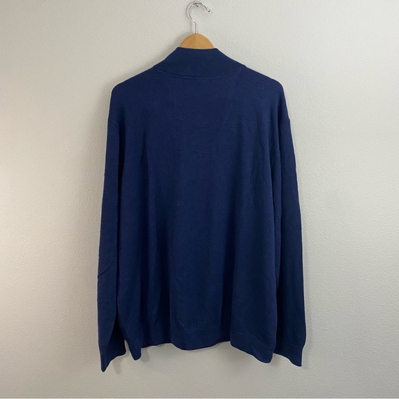 Robert Graham Blue‎ 1/4 Zip Pullover Wool Jacket Classic Fit Men’s Size 3x - Picture 5 of 7